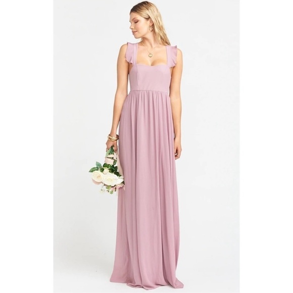 Show Me Your MuMu June Maxi Dress in Antique Rose Chiffon - Picture 1 of 5